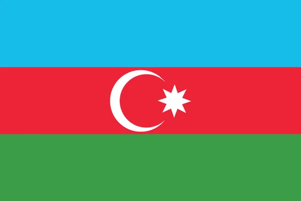 Azerbajdzsán Zászló Hivatalos Szabványos Alakú Szín Szimbólumok Azerbajdzsán Sablon Banner — Stock Vector