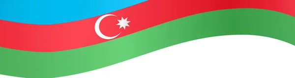 Azerbajdzsán Zászló Hullám Elszigetelt Png Vagy Átlátszó Háttér Symbol Azerbajdzsán — Stock Vector