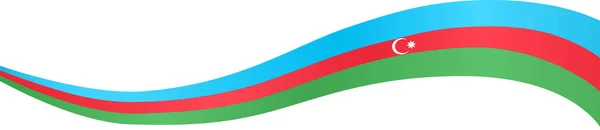 Azerbaigian Bandiera Onda Isolata Sfondo Png Trasparente Simbolo Azerbaigian Modello — Vettoriale Stock