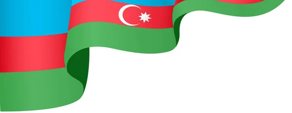 Ola Bandera Azerbaiyán Aislada Png Fondo Transparente Símbolo Azerbaiyán Plantilla — Archivo Imágenes Vectoriales