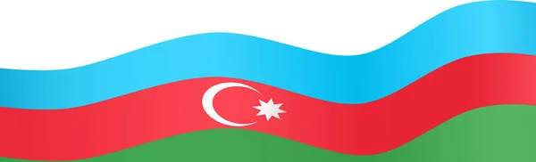 Gelombang Bendera Azerbaijan Terisolasi Pada Latar Belakang Png Atau Transparan - Stok Vektor