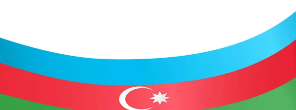 在绿色或透明背景下孤立的阿塞拜疆国旗波 符号阿塞拜疆 促销和商业匹配国家海报模板 矢量插图 — 图库矢量图片