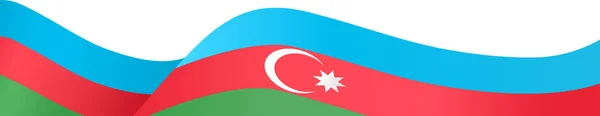 Хвиля Азербайджанського Прапора Ізольована Пінгу Або Прозорому Фоні Символ Азербайджан — стоковий вектор