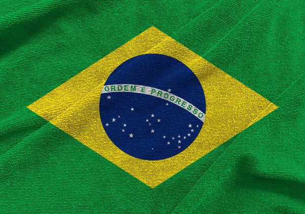 Brésil Vague Drapeau Isolé Sur Fond Png Transparent Symboles Brésil — Photo