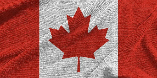 加拿大国旗波在平底或透明背景上隔离 加拿大符号 电视广告 网页设计 插图模板 — 图库照片