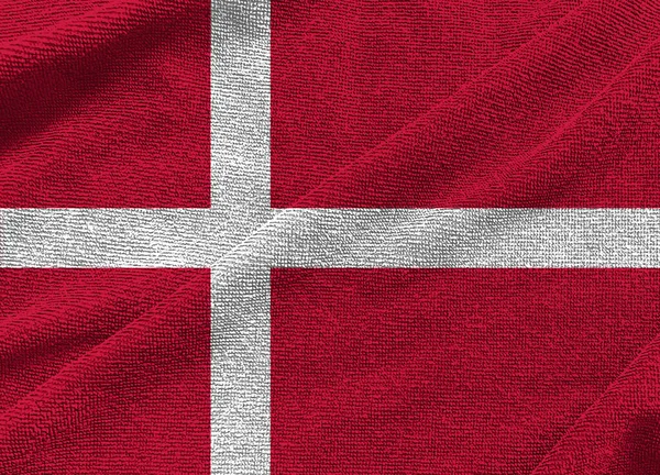 Dänemark Fahnenschwenke Isoliert Auf Png Oder Transparentem Hintergrund Symbole Von — Stockfoto