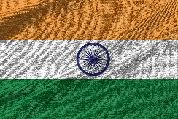 Bandera India Onda Aislada Png Fondo Transparente Símbolos India Plantilla — Foto de Stock