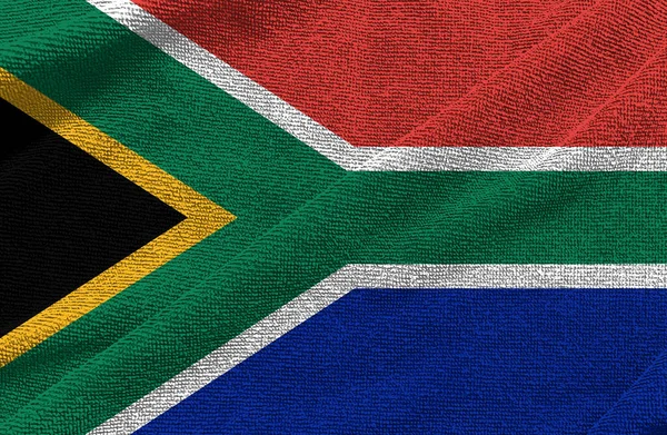 Afrique Sud Vague Drapeau Isolé Sur Fond Png Transparent Symboles — Photo