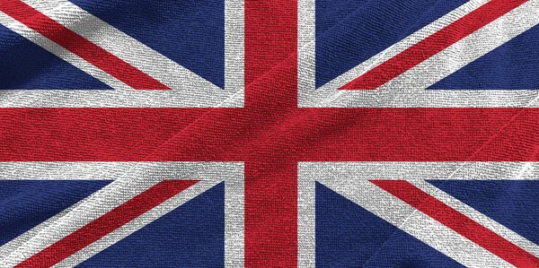 在白色或透明背景上隔离的英国国旗波 英国符号 电视广告 网页设计 插图模板 — 图库照片