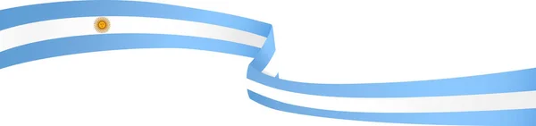Onda Bandera Argentina Aislada Sobre Fondo Png Transparente Símbolo Argentina — Vector de stock