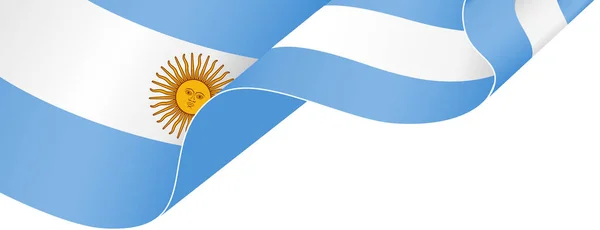 Аргентинский Флаг Волна Изолированы Png Прозрачный Фон Символ Аргентины Шаблон — стоковый вектор