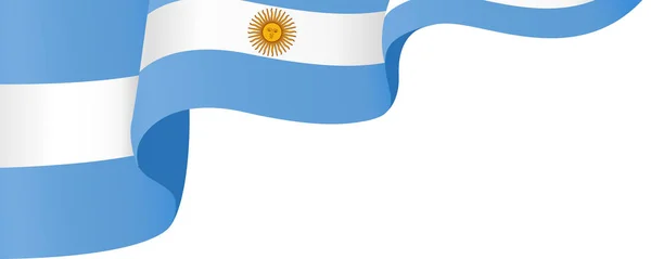 Argentína Zászló Hullám Elszigetelt Png Vagy Átlátszó Háttér Symbol Argentína — Stock Vector