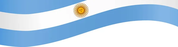 Argentina Flag Wave Isolated Png Transparent Background Symbol Argentina Template — Stock Vector