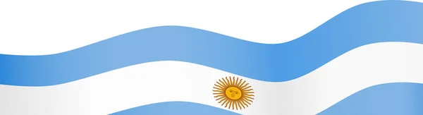 Bandeira Argentina Onda Isolada Png Fundo Transparente Símbolo Argentina Modelo — Vetor de Stock