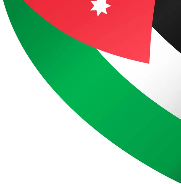Ola Bandera Jordania Aislada Png Fondo Transparente Símbolo Jordania Plantilla — Vector de stock