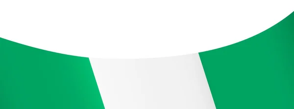 Pngまたは透明な背景に隔離されたナイジェリアの旗波 ナイジェリアのシンボル バナー カード プロモーション ビジネスマッチング国のポスター ベクトルイラスト — ストックベクタ
