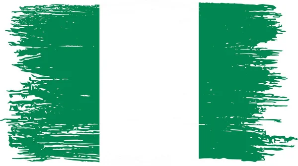 stock vector Nigeria flag with brush paint textured isolated  on png or transparent background,Symbol of Nigeria,template for banner,promote, design, and business matching country poster, vector  illustration