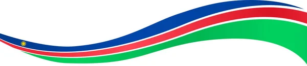 ナミビアの旗の波は Pngまたは透明な背景に隔離され シンボルナミビア バナー カード プロモーション およびビジネスマッチング国のポスター ベクトル図のためのテンプレート — ストックベクタ