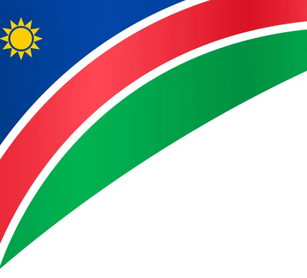 Ola Bandera Namibia Aislada Png Fondo Transparente Símbolo Namibia Plantilla — Vector de stock