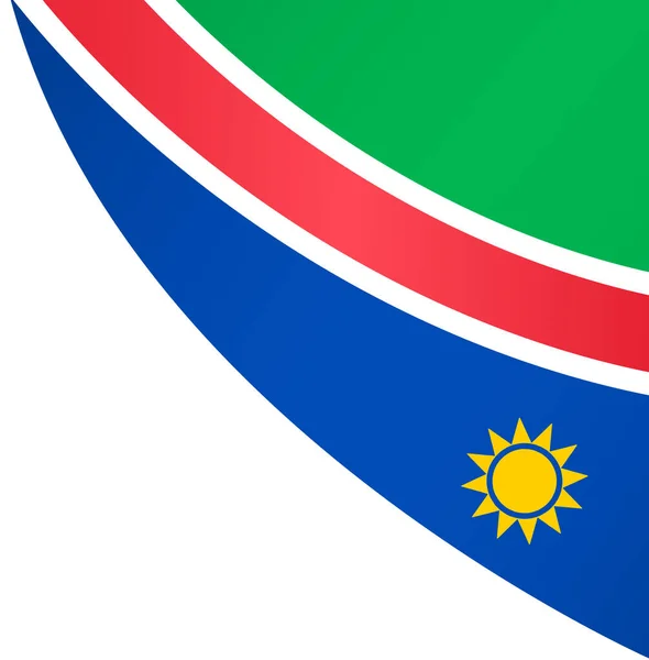 Namibia Fahnenschwenke Isoliert Auf Png Oder Transparentem Hintergrund Symbol Namibia — Stockvektor