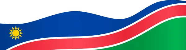 Namibia Fahnenschwenke Isoliert Auf Png Oder Transparentem Hintergrund Symbol Namibia — Stockvektor