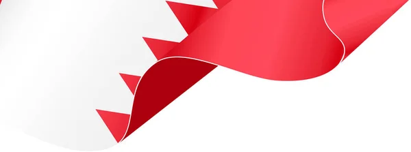 Bahrain Flagga Våg Isolerad Png Eller Transparent Bakgrund Symbol Bahrain — Stock vektor
