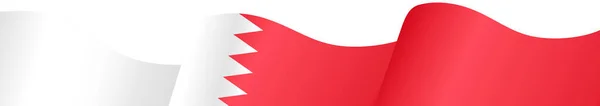 Bahrain Flagga Våg Isolerad Png Eller Transparent Bakgrund Symbol Bahrain — Stock vektor