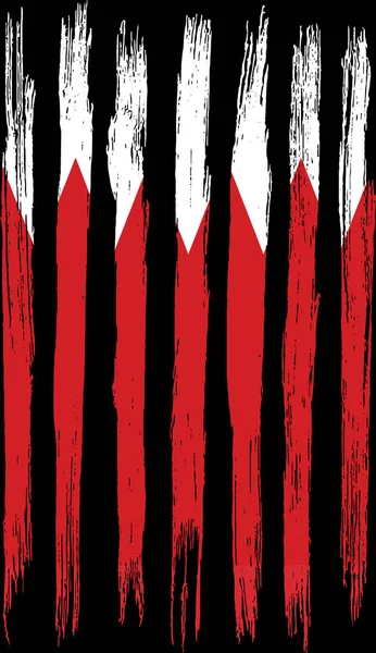 Bandera Bahréin Con Pintura Pincel Texturizada Aislada Sobre Fondo Png — Vector de stock