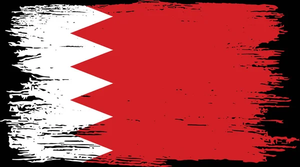 Bahrain Flag Brush Paint Textured Isolated Png Transparent Background Symbol — Stock Vector