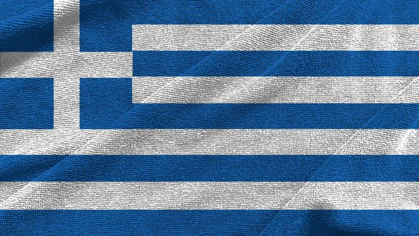 Görögország Zászló Hullám Háttér Szimbólumok Görögország Illusztráció — Stock Fotó
