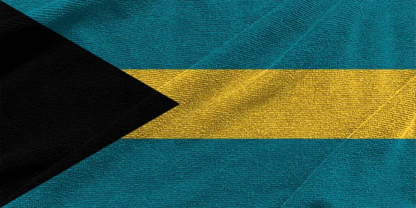 Bahamas Bandiera Onda Sfondo Simboli Delle Bahamas Illustrazione — Foto Stock