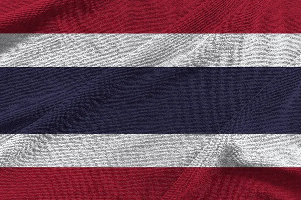 Tajlandia Flaga Fala Tło Symbole Tajlandii Ilustracja — Zdjęcie stockowe