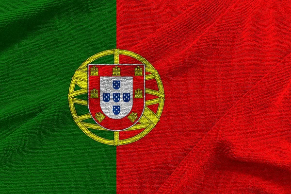 Portugal Flagge Schwenken Hintergrund Symbole Von Portugal Illustration — Stockfoto