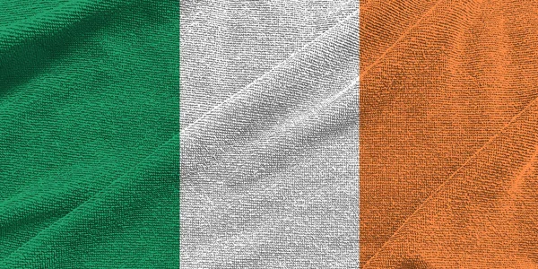 Волновой Фон Флага Ирландии Символы Ирландии Иллюстрация — стоковое фото