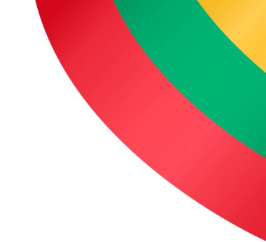 Litvanya bayrak dalgası png veya şeffaf arkaplanda izole edilmiş, Litvanya Sembolü, vektör illüstrasyonu