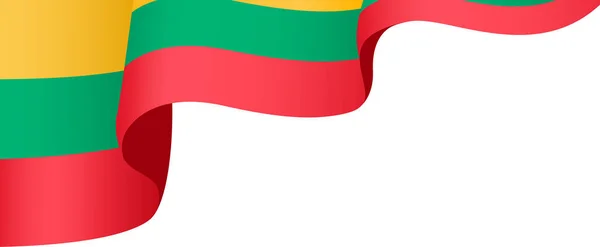 Gelombang Bendera Lithuania Diisolasi Pada Latar Belakang Png Atau Transparan - Stok Vektor