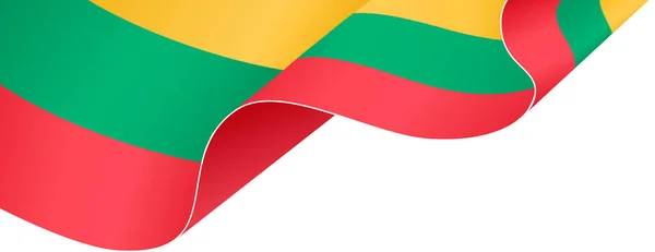 Lituania Onda Bandera Aislada Png Fondo Transparente Símbolo Lituania Ilustración — Archivo Imágenes Vectoriales