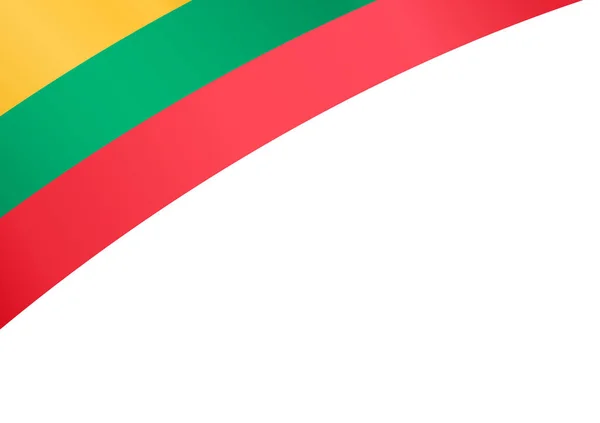 Litauen Fahnenschwenke Isoliert Auf Png Oder Transparentem Hintergrund Symbol Litauens — Stockvektor