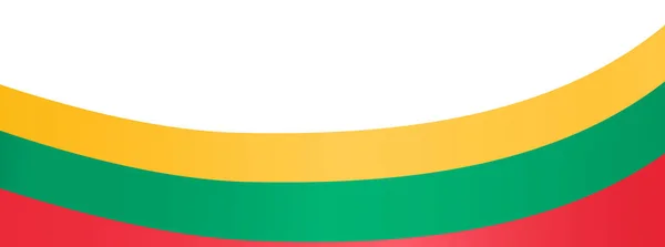 Lithuania Flag Wave Isolated Png Transparent Background Symbol Lithuania Vector — Image vectorielle