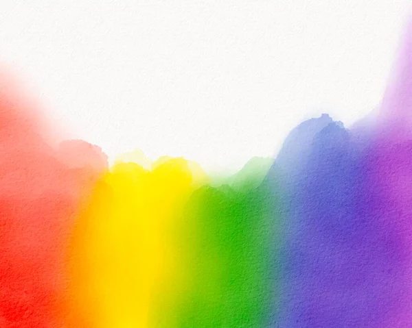 Lgbt Orgulho Mês Watercolor Textura Concept Rainbow Fundo — Fotografia de Stock