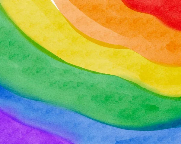 Hbtq Pride Månad Akvarell Struktur Koncept Rainbow Bakgrund — Stockfoto