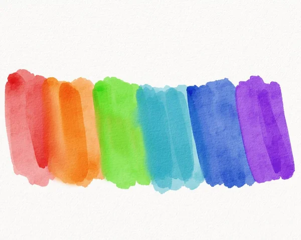 Lgbt Pride Month Watercolor Texture Concept Rainbow Flag Brush Style — Foto de Stock