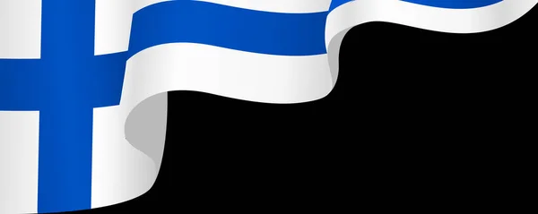 Onda Bandera Finlandia Aislada Sobre Fondo Png Transparente Symbol Finland — Vector de stock