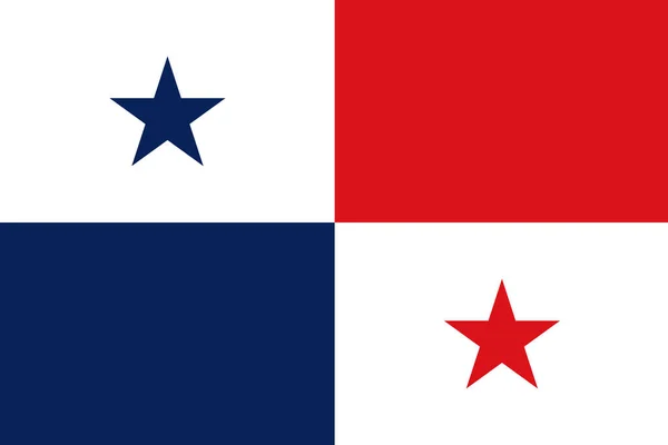 Bandera Panamá Símbolo Panamá Ilustración Vectorial — Archivo Imágenes Vectoriales