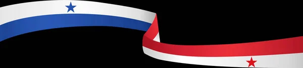 Panamská Vlajková Vlna Izolovaná Png Nebo Průhledném Pozadí Symbol Panamy — Stockový vektor