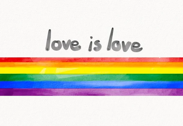 Rainbow Flag Brush Style Isolate White Background Lgbt Pride Month — Stock fotografie