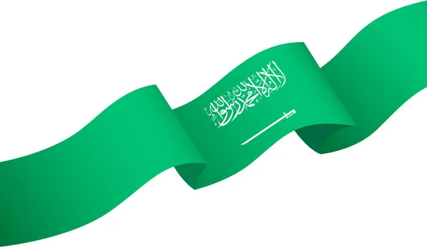 Drapeau Arabie Saoudite Vague Isolée Sur Fond Png Transparent Symbole — Photo