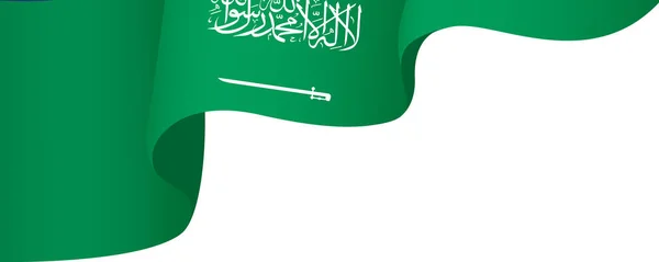 Drapeau Arabie Saoudite Vague Isolée Sur Fond Png Transparent Symbole — Photo