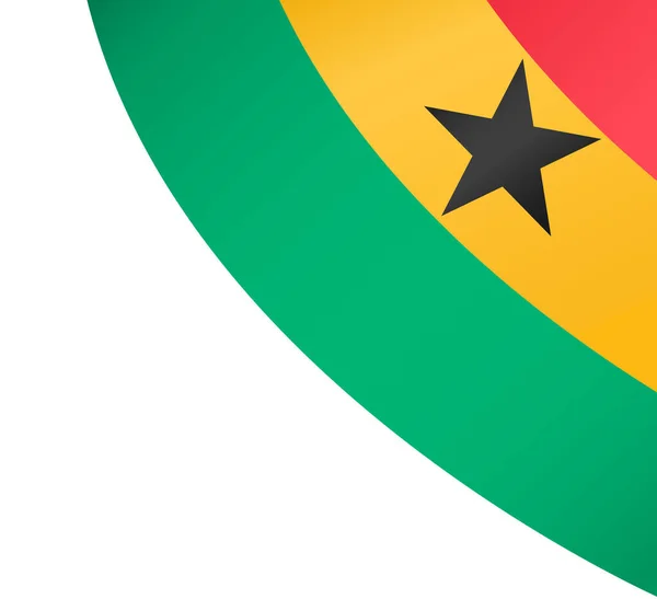 Onda Bandera Ghana Aislada Sobre Fondo Png Transparente Símbolo Ghana — Archivo Imágenes Vectoriales