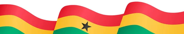 Гана Флаг Волна Изолированы Png Прозрачный Фон Символа Ганы Векторная — стоковый вектор